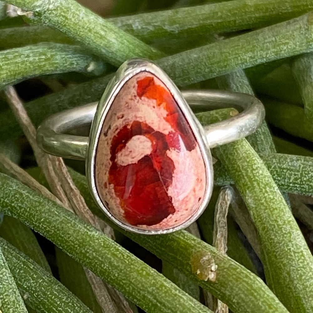 Fire Opal Sterling Ring